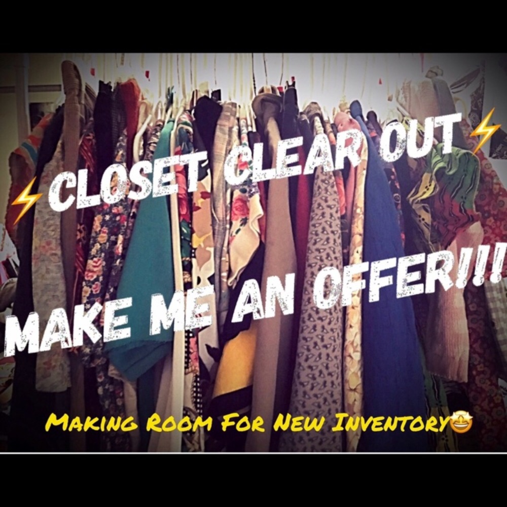 Closet clean out sale.